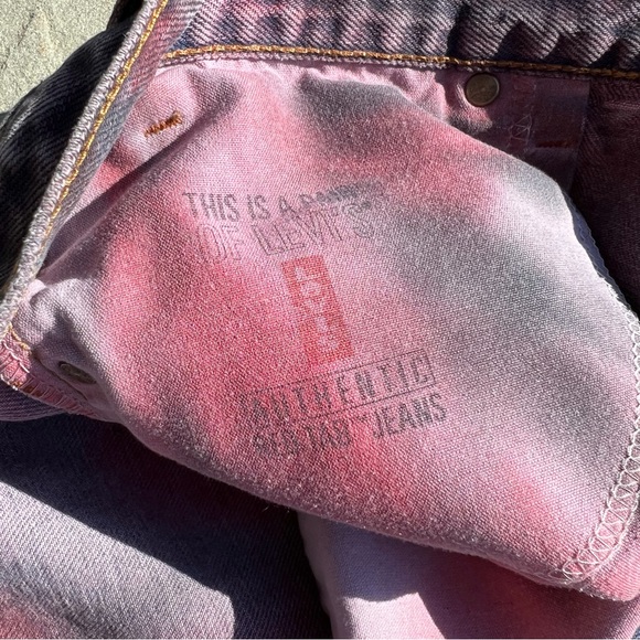 SOLD - Y2K Hand Dyed Baggy Distressed Jeans Reworked Upcycled - Picture 4 of 13